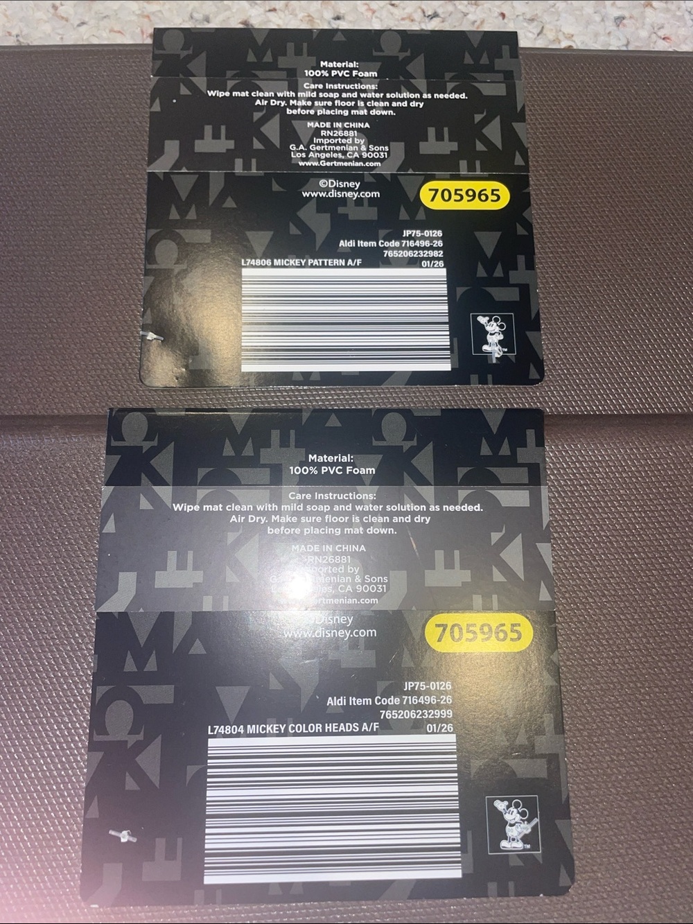 Set of Disney Aldi Mickey Mouse Graphic anti fatigue mats - Multicolor - Picture 2 of 2